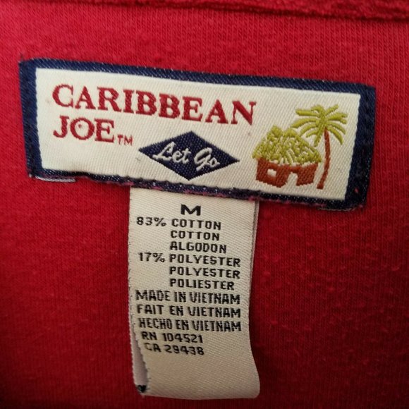 Caribbean Joe Mens Heavy Fleece Shirt Long Sleeve Button Down Red Size M shacket - Picture 4 of 8